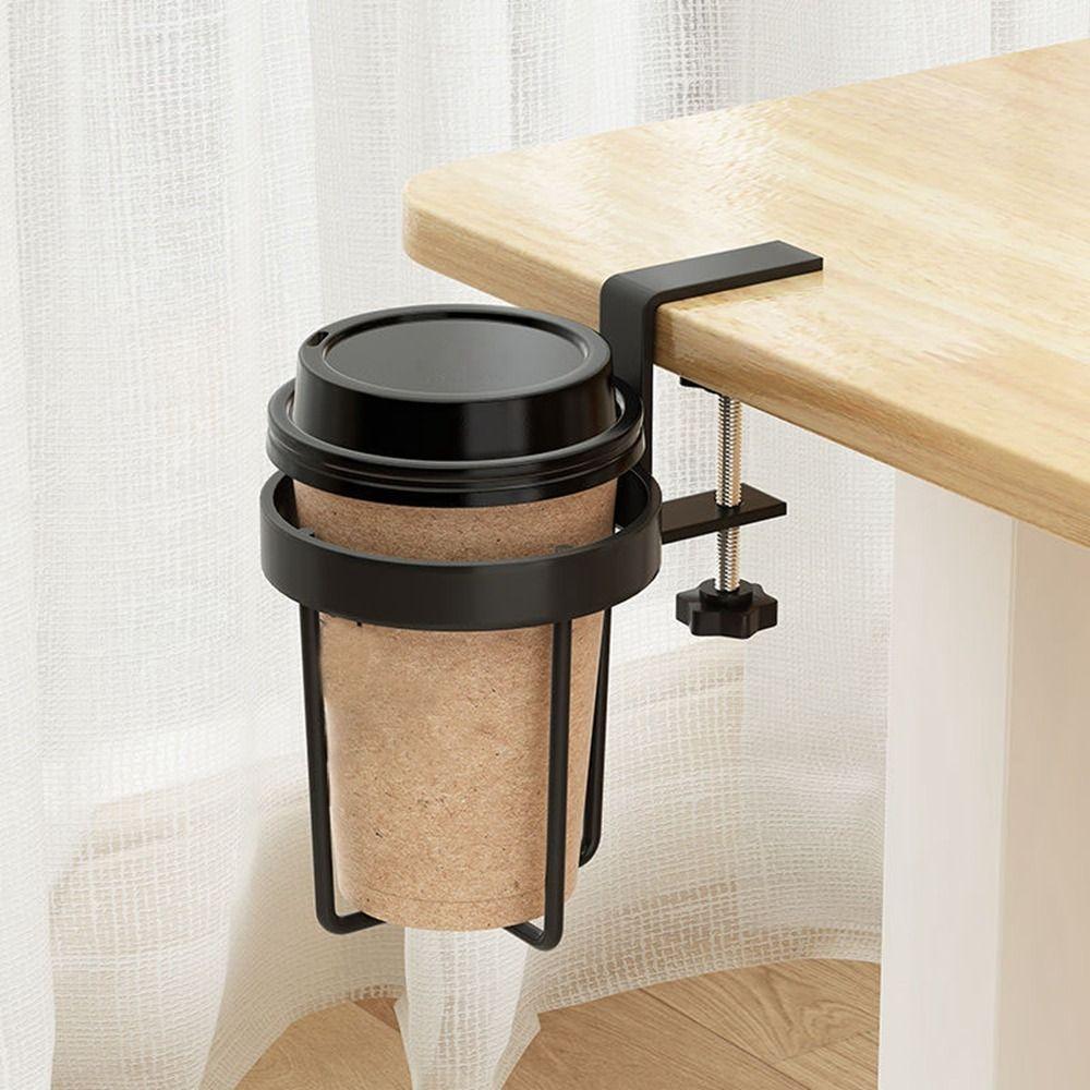 Metal Cup Storage Rack Punch-free Table Fixed Storage Rack New Desk Cup Holder Table