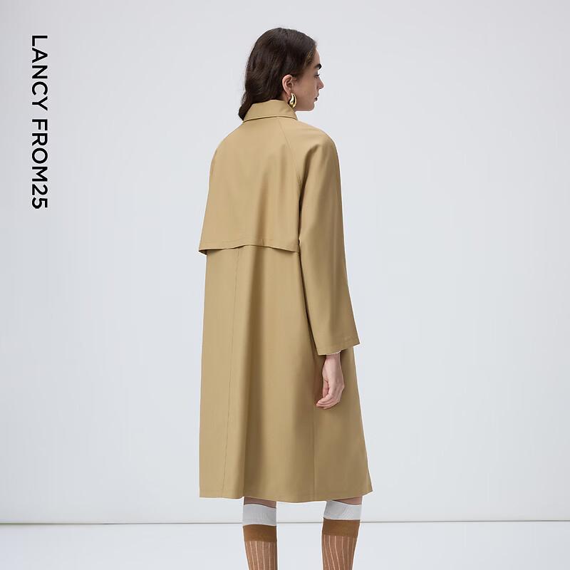 Двубортный тренч в стиле LANCY Wang Churan