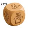 Engraved Reading Dice 1/2Pcs Wooden Decision Dice, 6-Sided Decision-Making for Cube Bookworms, Theme Decider Gift Lovers Natural