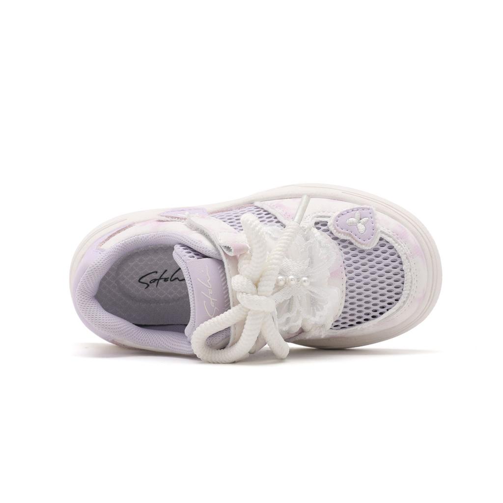 Sweet and versatile breathable hollow out girls' mid size children's board shoes casual shoes
