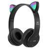 Bluetooth Wireless Headphones Cat Ear Glow Light Stereo Bass Helmets PC Phone Gaming Over-Ear Headset Children Gamer Girl Gifts