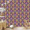 Baroque Damask Wallpaper Blue and Gold for Living Room and Bedroom 50x1000