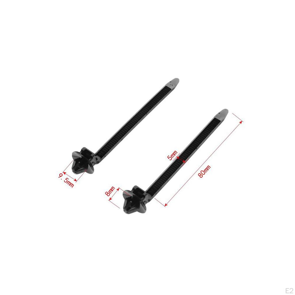 50Pcs Cable Ties Self Locking Black Accessories Bundle Straps 10cm Length Nylon Tie Wraps for Home