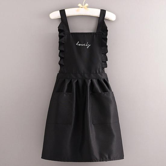 Kitchen Apron with Pockets Strap Adjustable Breathable Thin Ladies Princess Skirt