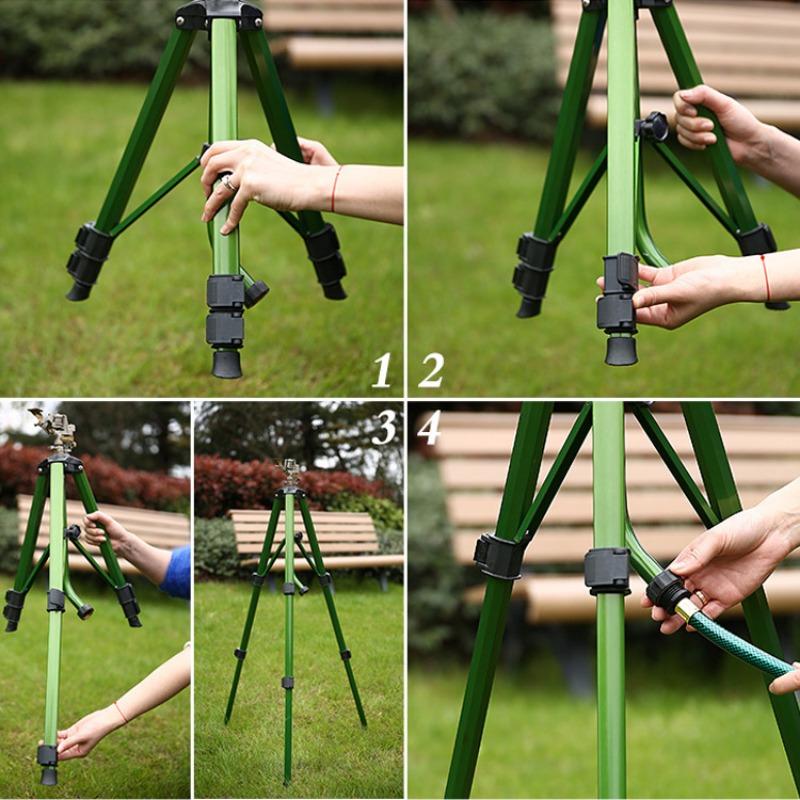 360 ° Rotating Swing Arm Nozzle Waterbird Tripod Garden Grassland Lawn Sprinkler Garden Sprinkler Green Irrigation