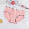 Cute Girls Solid Color Low Waist Slim Panties Breathable Cotton Underwear Briefs