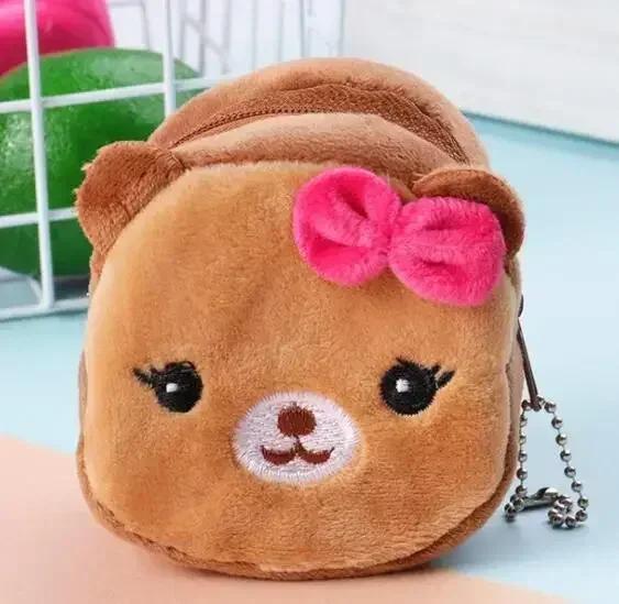Мультяшный Милый Животное Рыба Цыпленок Кошелек для Монет Кошелек Плюшевая Сумка для Монет Ключ Наушники Органайзер для Монет Мешочек Сумка на Молнии Детские Подарки