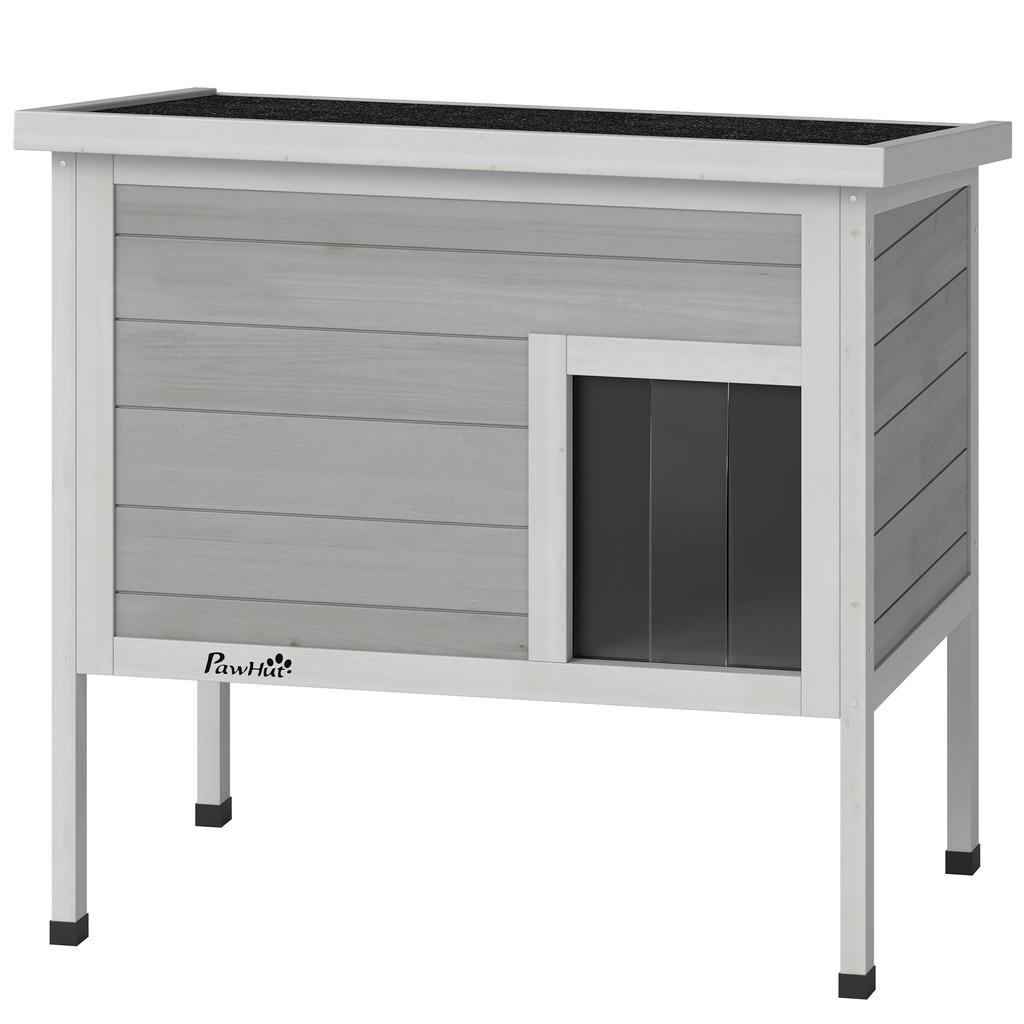 Outdoor Cat House, Insulated Cat Shelter with Insulated Liner, Waterproof Asphalt Roof, Escape Door, Opening Top