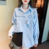 Women's Spring Design Niche Bow Long-sleeved Shirt Elegant Ageing Sweet Tops