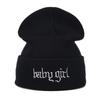 Korean Fashion Babygirl Embroidered Letter Knitted Hat Women's Trendy Round Machine Cold Hat Autumn Winter Street Hat