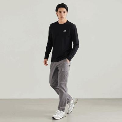 New Balance Футболка Club Nbndd11013 Bk Essential с длинным рукавом, стандартная посадка, унисекс, толстовка
