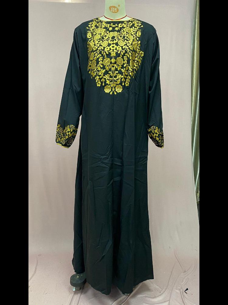 2025 Spring Ethnic Style Long Dress Casual European American Middle Eastern Inspired Print