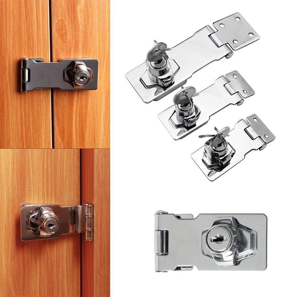 Silver Hardware Home Improvement With Keys Shed Hasp Garage Lock Locking Staple Cupboard