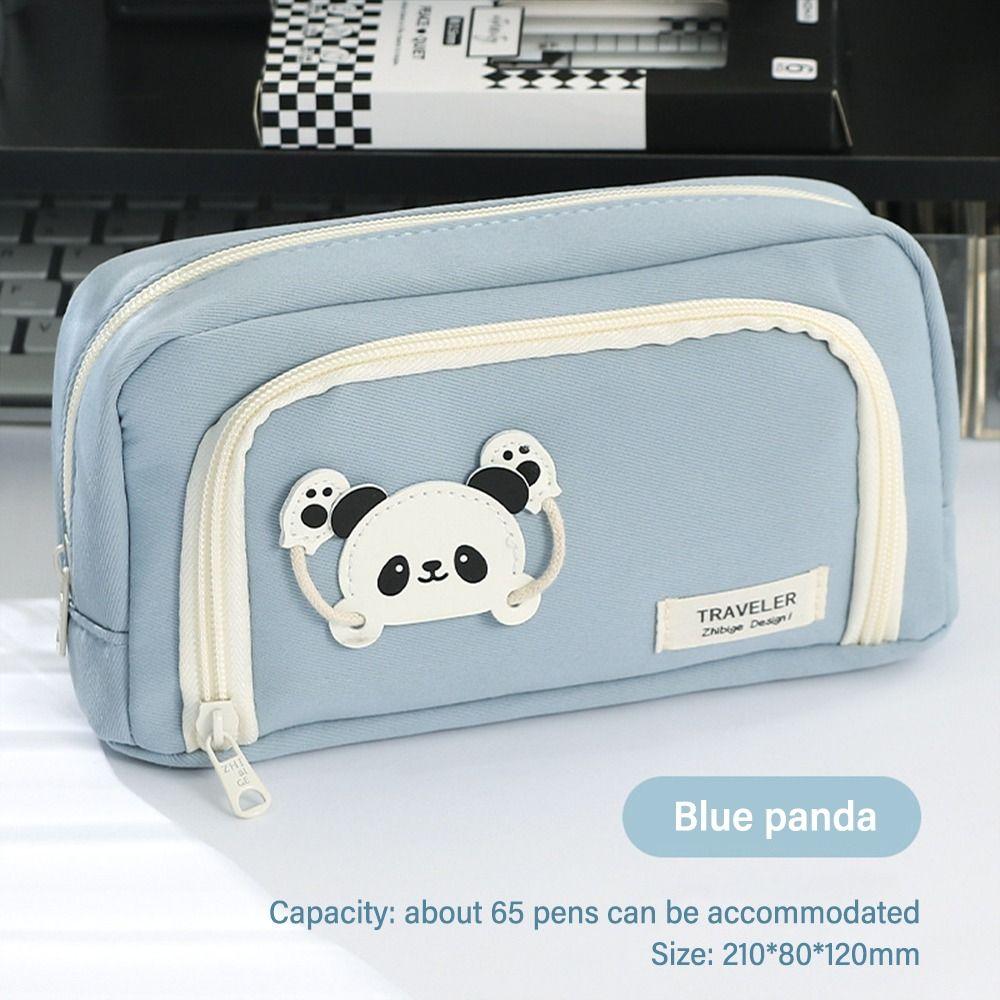 Пенал большой вместимости, двухслойный органайзер для ручек, креативный пенал, подарок