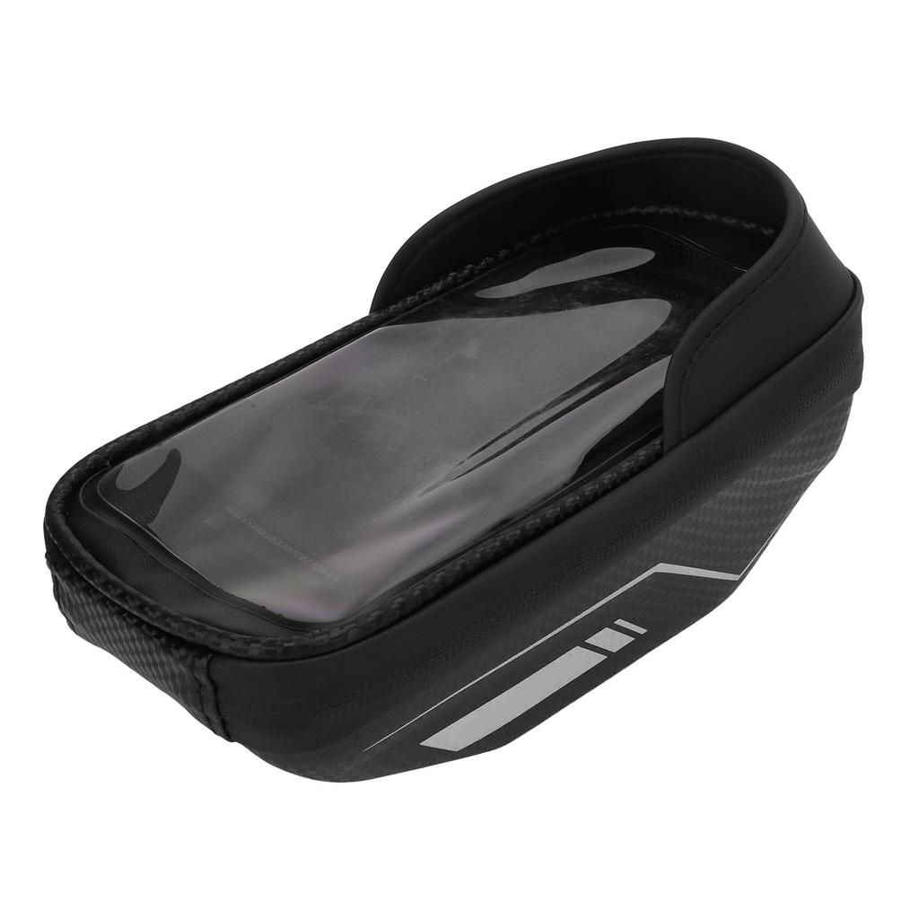 Bike Phone Bag EVA TPU Sun Visor Sensitive Touch Waterproof Zipper Easy Installation Bike Frame Bag for 7in Phone