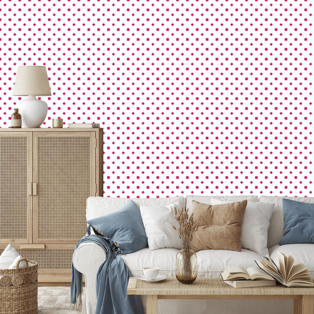 White Dots Wallpaper, Subdued Colors for Living Room and Bedroom 50x1000