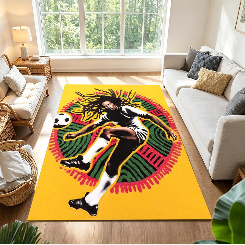 Bob Marley Floor Rug Office Rug Design for Playrooms Entryway Balcony Foyer Anti-slip Rug Office home decor Perfect Birthday/Christmas Gift Idea