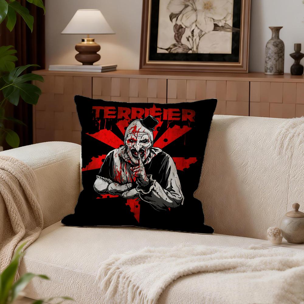 Horror Terrifier Cushion Cover Cushion Cover Set 4Pcs 50x50 45x45 40x40 Pillowcase Decorative Sofa Home Decor