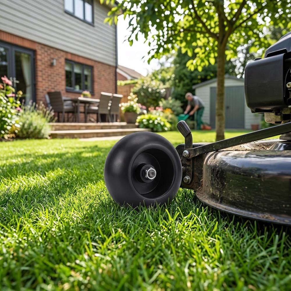 Durable Lawn Mower Deck Wheels PA Bolt On Kit Solid Riding Mower Wheels Lawn Mower Maintenance