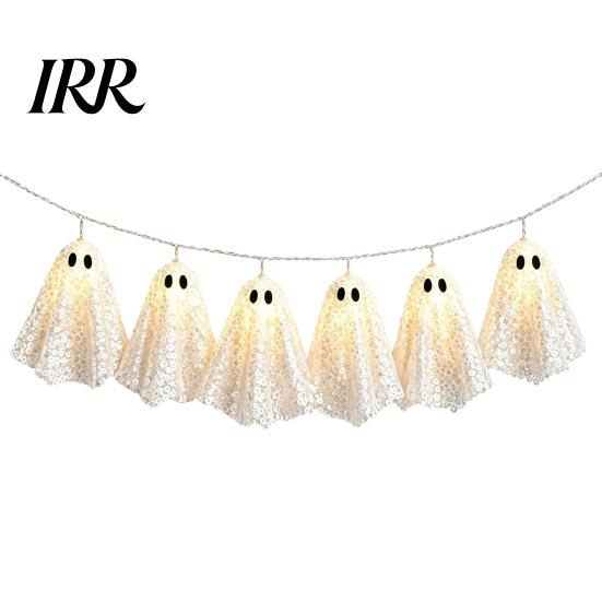 Hanging Halloween Accents Glowing Ghost Decor, Spooky Light Up Ornament for Party Festive Decor Scene, Indoor Outdoor Wall Window