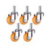 5 шт. Колеса для офисных кресел, 2 дюйма, поворотные, нейлоновые, сменные, мягкие, безопасные ролики, нагрузка 200 кг, мебельные ролики