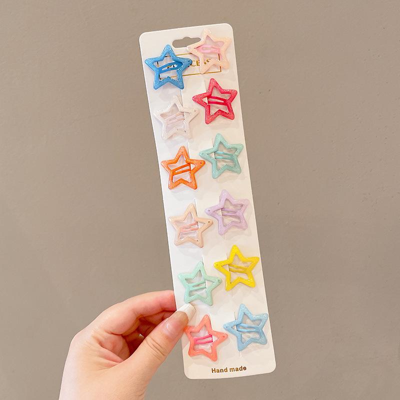 10 шт. новые корейские заколки для волос для девочек, цвет чая с молоком, заколки принцессы с челкой, боковой зажим, аксессуары для волос для маленьких девочек