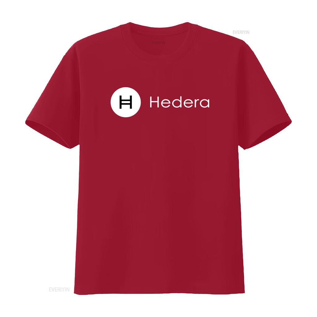Футболка с логотипом Hedera Hashgraph Монетная тематика для фанатов HBAR винтажная стираная дышащая повседневная мужская женская унисекс дизайнерская одежда с принтом