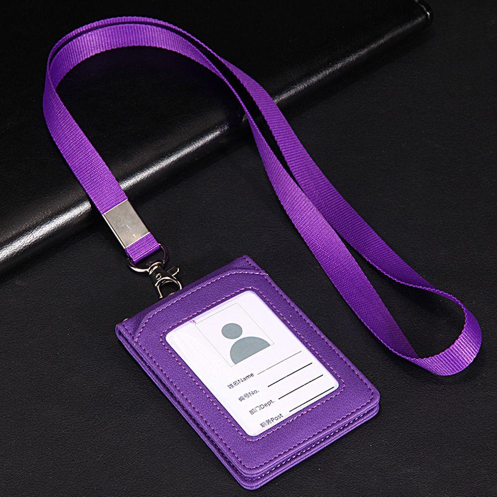 Stationery Neck Strap Card Holder with Lanyard Badge Holder ID Desk Organizer Bus Cards Cover