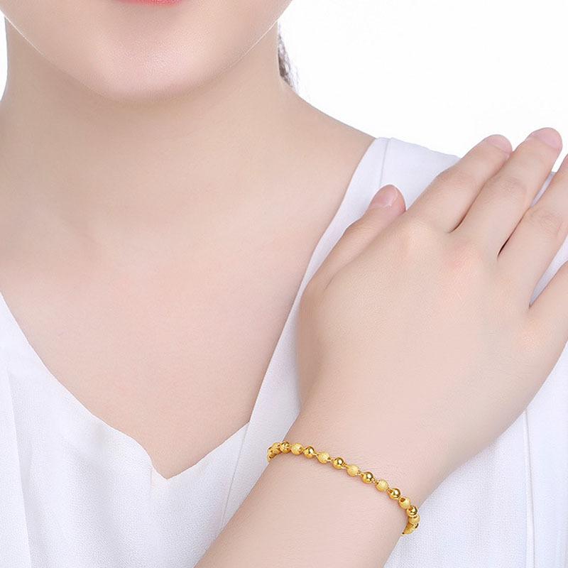 Sand Bead Fashion Bracelet Delicate Glossy Scrub Round Bead Women's Valentine's Day Scrub Round Bracelet