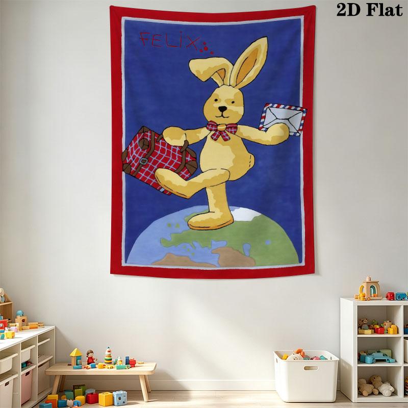 Felix Brave Wall Tapestry Aesthetic Wall Hanging Printed Fabric Blanket Decorative Tapestries for Bedroom Living Room Home Decor