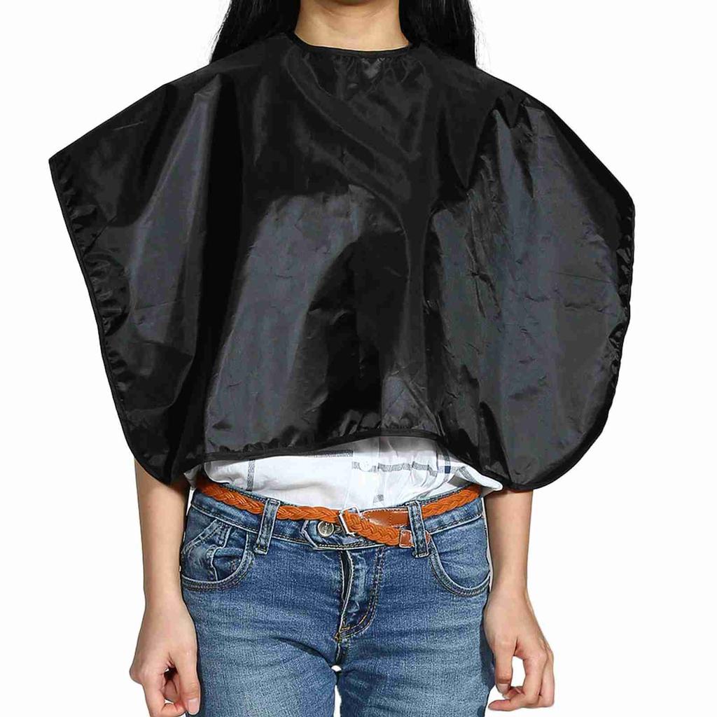 Hair Cutting Collar Salon Water Proof Hairdressing Cape for Haircut Hair Coloring Hair Washing Black
