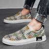 Модные фирменные повседневные лоферы для мужчин с дизайнерским принтом, мужская парусиновая обувь, удобные кроссовки на плоской подошве, роскошная мужская обувь для скейтбординга