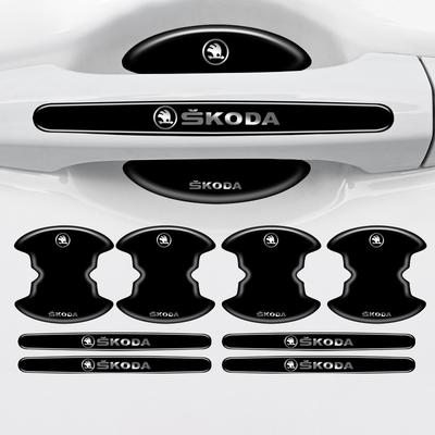4/8 шт. Защитные наклейки от царапин на ручки дверей автомобиля для Octavia Rapid Kodiaq Superb Derivative Karoq Fabia Аксессуар