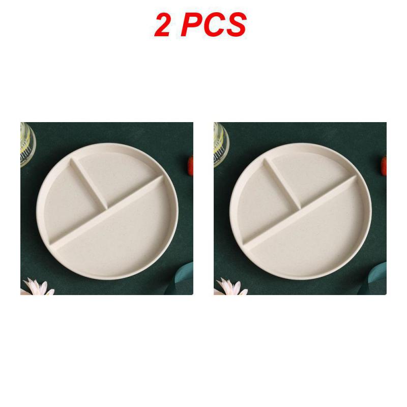 1/2/4 шт. Разделенная тарелка на 3 диетических многоразовых круглых обеденных тарелки кухонная посуда порционные тарелки для взрослых 3 отделения