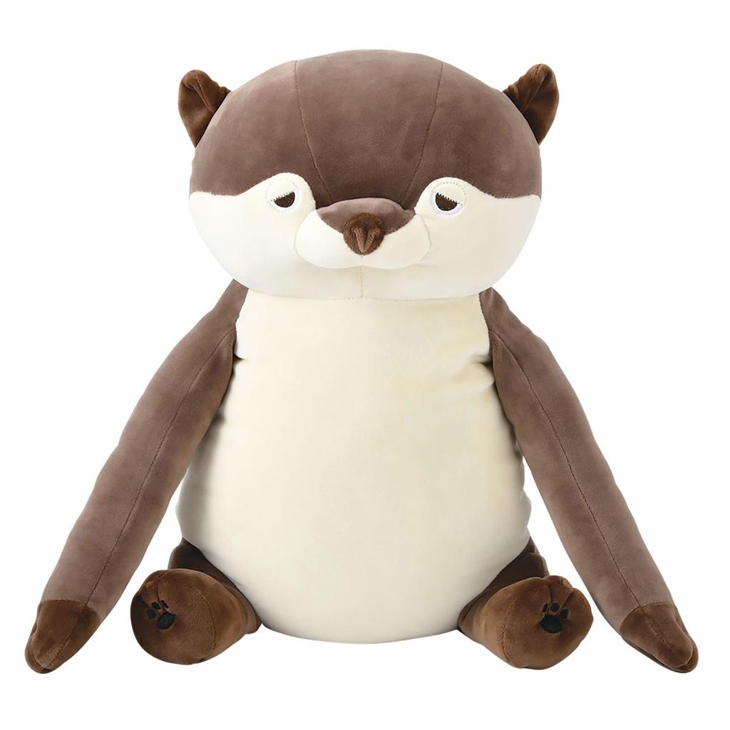 Ribuhaato Back Body Pillow, Cotton Lila Work, Otter Curling (Total Length Approx. 40cm), Posture Support, Improves Hunchback 78756-33