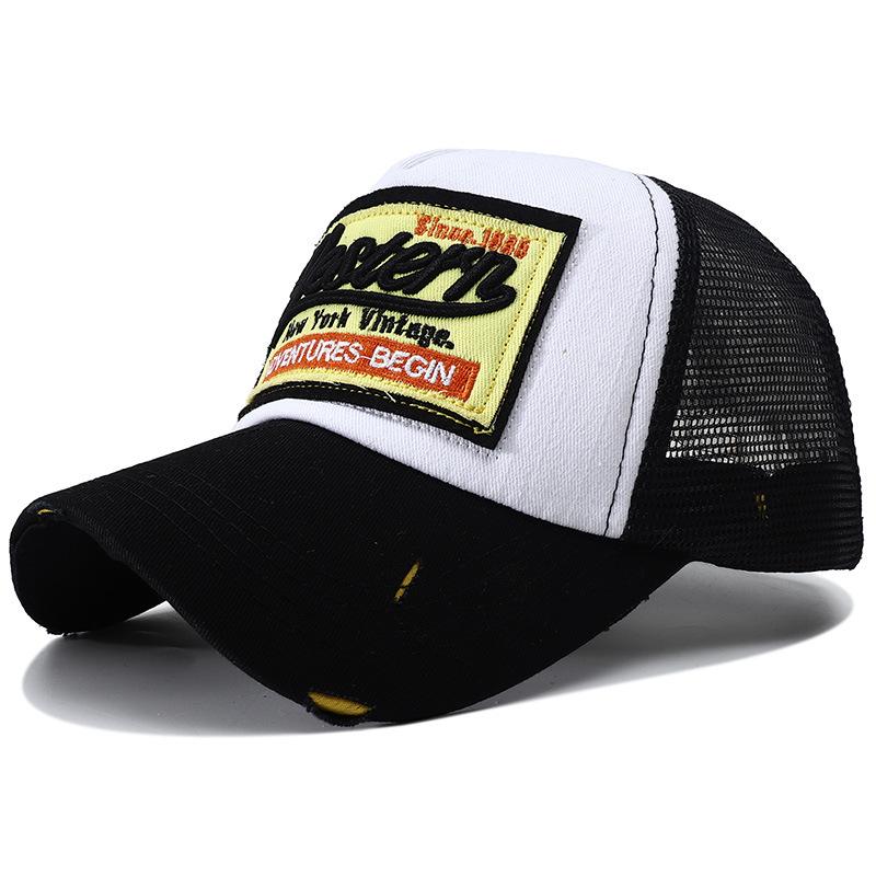 Кепка Trucker Y2K Вентилируемая Дышащая Воздух Летняя Мужская Шляпа Кепка Snapback Сетка С Мужчинами Для Кепки Бейсболка Швы Прошитый Вышитый Алфавит Новая