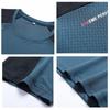 (L-8XL) Быстросохнущая мужская спортивная футболка из ледяного шелка с короткими рукавами, футболка для кемпинга, пешего туризма и рыбалки, мужские топы для фитнеса с половиной рукавов