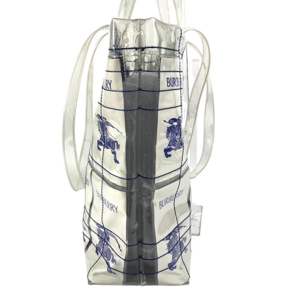 BURBERRY 8079639 EKD logo Bag Shoulder Bag Tote Bag Vinyl clear/blue