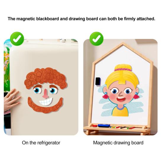 Cartoon Magnetic Puzzle Board Game Dress-up Dinosaur Vehicles Animal Preschool Learning