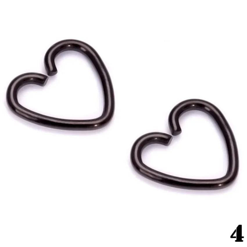 1 Pair Titanium Steel Nose Studs Lip Heart-shaped Ear Star Body Piercing Fashion Accessory Creative Gift Fashion Modern Earrings