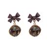 Fashion Black Bow Dangle  Earrings for Women's Earrings Jewelry Girl Gift Brincos