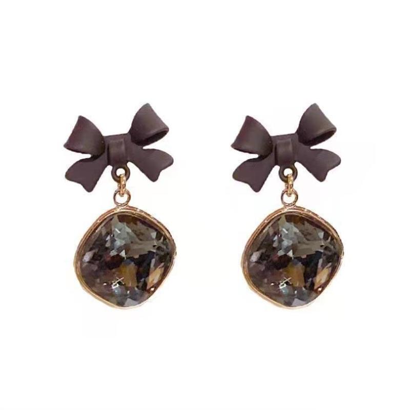 Fashion Black Bow Dangle Earrings for Women's Earrings Jewelry Girl Gift Brincos