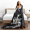 Black and White Sting Portrait for all seasons blanket lunch break throw gift