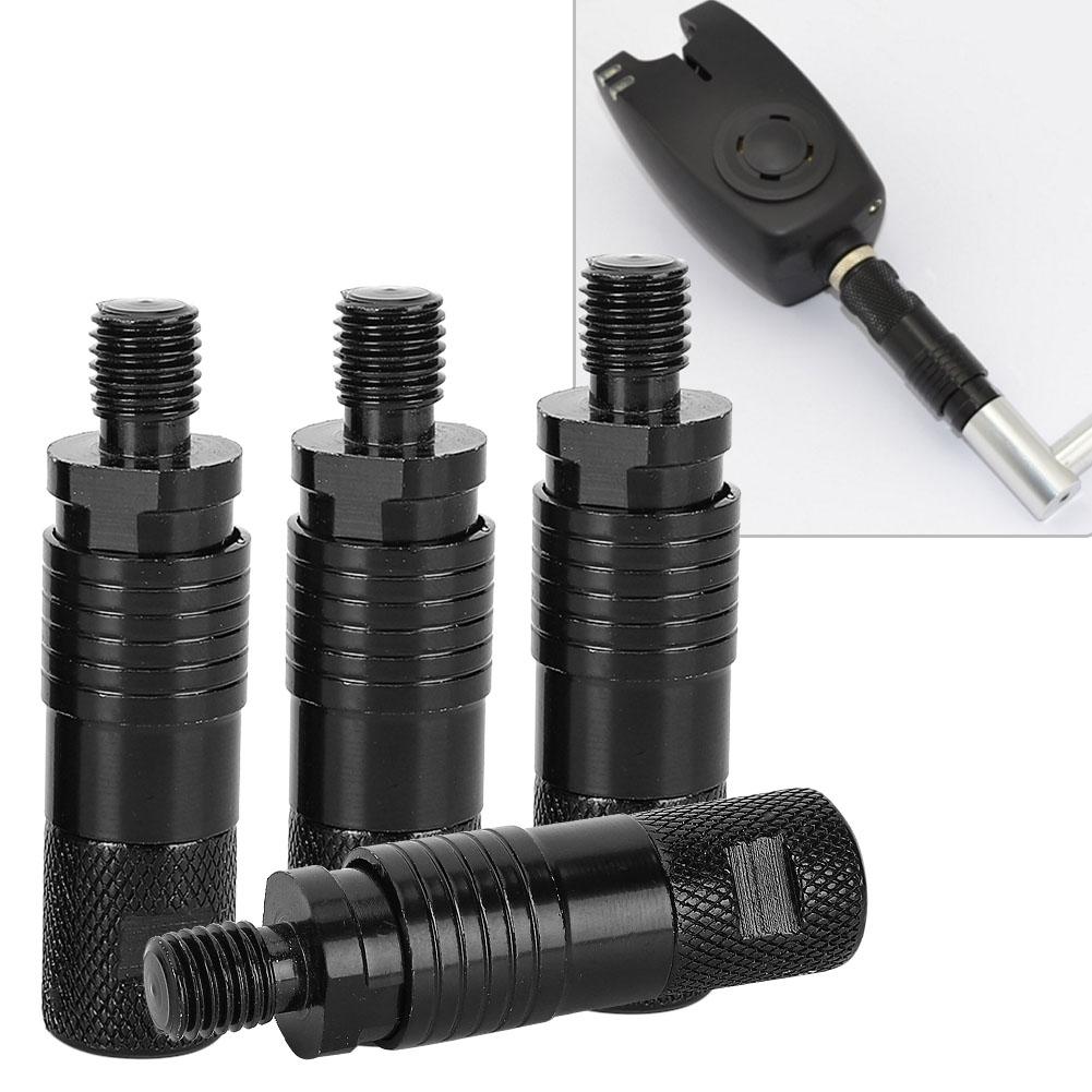 4Pcs New Fashion Metal Fishing Rod Pod Connectors Quick Release Bite Alarms Adapters Black