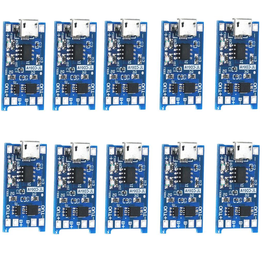 Pack of 10 Charging Module Micros USB Input 18650 Lithiums Battery Protective Board for Projects Supplies Daily Use