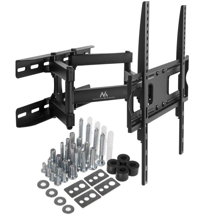 Support mural pour écran LCD LED TV 26-55" 30kg max VESA 400x400 réglable inclinable pivotant Maclean MC-760
