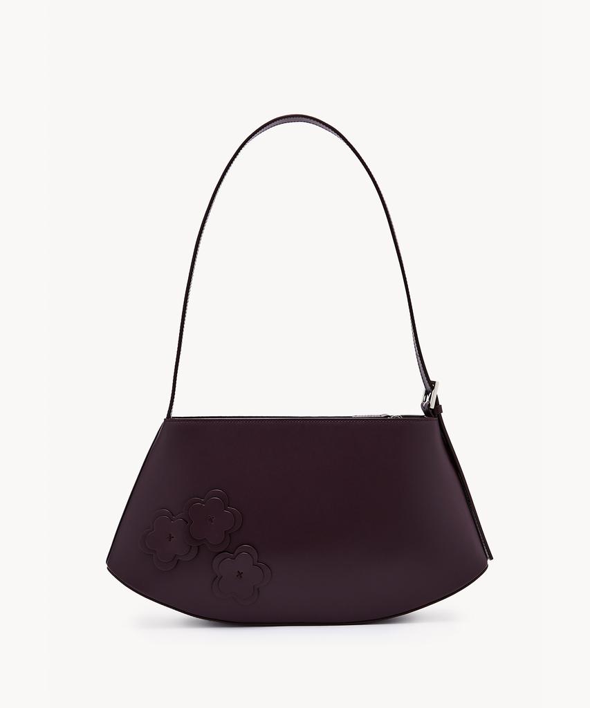 Clave Mia Flower Burgundy Tote Bag
