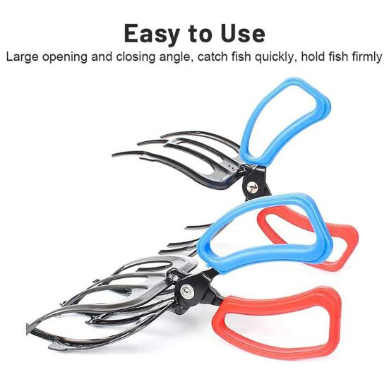 Рыболовные плоскогубцы Захват Металлический зажим для контроля рыбы Щипцы с эргономичной ручкой Конструкция когтя с 3 зубьями Портативный зажим для контроля рыбы