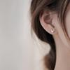 Серьги-гвоздики Beixi из стерлингового серебра S925 в форме рогов с кристаллами и жемчугом – Свежие, Милые и Очаровательные Украшения для Женщин