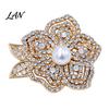 Decorative Flower Pin Faux Pearl Rhinestone Brooch, Women Girls Retro Floral Lapel Non-fading Pin, Badge for Clothes Bag Hat Scarf Suits Secure Clasp